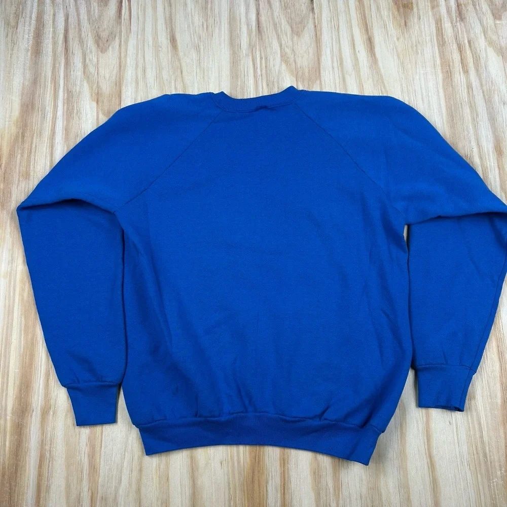VTG Operation Desert Storm‎ Sweatshirt Mens FITS Large Blue Eagle Graphic Army